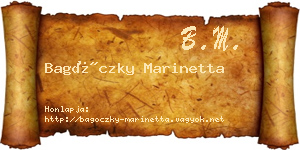 Bagóczky Marinetta névjegykártya
